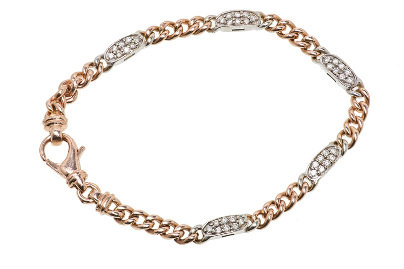 Pave Diamond Cuban Chain Bracelet