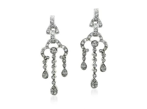 Diamond Chandelier Hanging Earrings